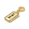Brass Micro Pave Cubic Zirconia Pendants KK-C111-02G-03-2