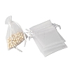100Pcs Rectangle Organza DIY Craft Drawstring Bags PW-WG69155-40-1