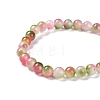 Faceted Rondelle Dyed Natural White Jade Bead Strands G-D073-01C-4