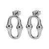 6 Pairs 304 Stainless Steel Stud Earrings EJEW-C180-01P-5