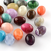 Oval Imitation Gemstone Acrylic Beads OACR-R049-M-1