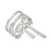 304 Stainless Steel Open Cuff Rings for Women RJEW-U060-01M-P-2