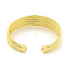Rack Plating Brass Wide Open Cuff Bangles for Women BJEW-P322-04G-3