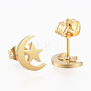 304 Stainless Steel Stud Earrings X-EJEW-H350-27G-2