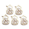 Brass Micro Pave Cubic Zirconia Pendants KK-R111-070-B01-1