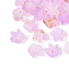Frosted Transparent Acrylic Beads FACR-T009-01G-1