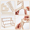 3-Tier Wooden Ice Cream Cone Display Risers ODIS-WH0017-090-4