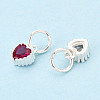 925 Sterling Silver Pave Cubic Zirconia Heart Charms STER-T009-17S-3