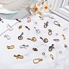 Tibetan Style Hook and Eye Clasps TIBE-PH0005-13-WH-6