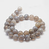 Natural Striped Agate/Banded Agate Bead Strands X-G-K155-D-10mm-02-2