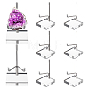 Iron Crystal Rock Display Easels with Square Clear Acrylic Base ODIS-WH0079-011P-1