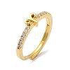 Rack Plating Brass Clear Cubic Zirconia Constellation Adjustable Rings for Women RJEW-S407-08G-06-1