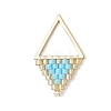 Glass Seed Beaded Pendants PALLOY-MZ01255-3