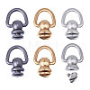 6Pcs 3 Colors Brass Ball Studs Rivets KK-CA0003-67-1