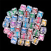 50Pcs Acrylic European Beads MACR-TADJ0001-13T-4