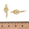 Brass Micro Pave Cubic Zirconia Pendants CU-CBAF0F8-17E-G-3