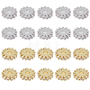 20Pcs 2 Colors Brass Micro Pave Cubic Zirconia Bead Spacers ZIRC-DC0001-17-1