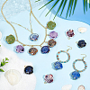 14Pcs 7 Colors Handmade Porcelain Pendants PALLOY-PH01940-4