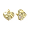 Brass Micro Pave Clear Cubic Zirconia Pendants KK-K365-04I-G-2