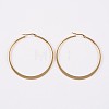 304 Stainless Steel Hoop Earrings EJEW-P040-20-B-1