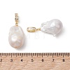 Natural Baroque Keshi Pearl Pendants PALLOY-JF05455-2