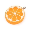 Opaque Resin Imitation Fruit Pendants RE-CBA3138-01F-P-2