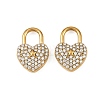 304 Stainless Steel Micro Pave Cubic Zirconia Pendants STAS-A132-05B-G-1