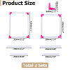 2Pcs 2 Styles Rectangle Plastic Embroidery Hoops TOOL-HS0001-01B-2