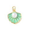 Brass Enamel Pendants KK-B148-03G-03-1