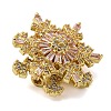 Brass Micro Pave Cubic Zirconia Beads KK-D378-19G-02-2
