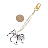 Glass & Shell Pearl Beads Spider Pendant Decorations HJEW-JM02075-3