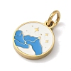 304 Stainless Steel Enamel Pendants STAS-Z189-11G-03-2