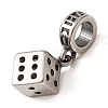 316 Surgical Stainless Steel & Rhinestone European Dangle Charms SA-CBA7555-15AS-02-2