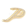 Brass Micro Pave Clear Cubic Zirconia Pendants CU-CBA8481-01G-P-2