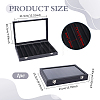 10-Slot MDF Covered with PU Leather Pen Organizer Display Cases with Acrylic Window Lid ODIS-WH0086-232B-02-2