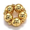 Rack Plating Brass Magnetic Clasps with Loops LS-KK-F801-02B-G-1