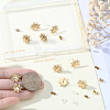 10Pcs 304 Stainless Steel Sun Stud Earring Findings EJEW-BBC0001-12-3