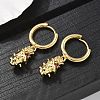 Brass Cubic Zirconia Hoop Earrings EJEW-Q015-01G-A-4