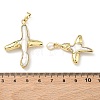 Electroplated Natural Baroque Keshi Pearl Pendants KK-C252-07G-3
