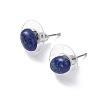 Natural Gemstone Stud Earrings for Women EJEW-E285-01P-3