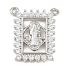 Brass Micro Pave Clear Cubic Zirconia Pendants KK-CBA6A75-48D-P-1