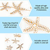   8 Style Starfish Alligator Hair Clips & Stud Earrings & Headband Set AJEW-PH0011-44-4