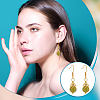 64Pcs 4 Colors Flower Rack Plating Brass Filigree Bead Cap Bails KK-UN0002-89-6