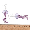 Dyed Natural Malaysia Jade Jellyfish Dangle Earrings for Women EJEW-JE07484-03-5