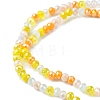 Electroplate Glass Beads Strands EGLA-yw0002-C04-2
