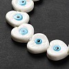 Handmade Evil Eye Lampwork Beads Strands X-LAMP-E023-07C-01-3