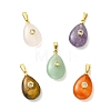 Natural Gemstone Pendants PALLOY-JF05945-1