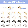  Jewelry 40Pcs 20 Style 304 Stainless Steel Stud Earring Findings STAS-PJ0001-23-2