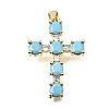 Brass Pave Cubic Zirconia Pendants CU-CBAE7DF-11G-B05-1