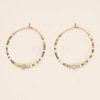 Bohemian Handmade Glass Beaded Hoop Earrings RN1446-5-1